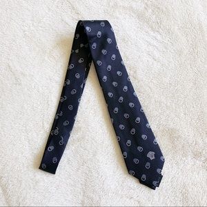 NWT Versace Men’s Woven Dot Silk Logo Tie